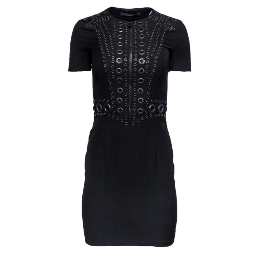 Givenchy Women's Tapered Metal Eyelet Dress with Rivets in Black